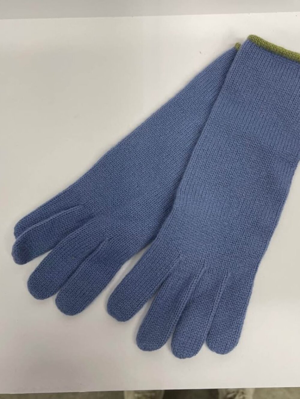 Red Envelope Women's steel blue Cashmere gloves